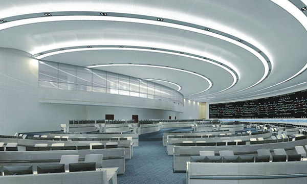 廣州高鐵調度中心沖孔鋁單板工程